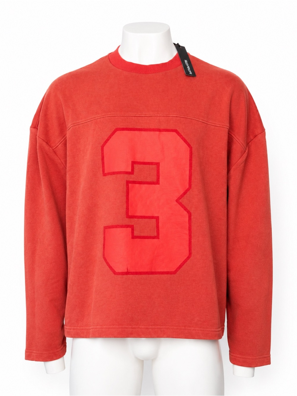 NWT NovaMEN Men’s XXL Red Oversized Graphic #3 Long Sleeve Sweatshirt
